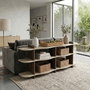 Hanah Home Flusso - Travertino, Walnut